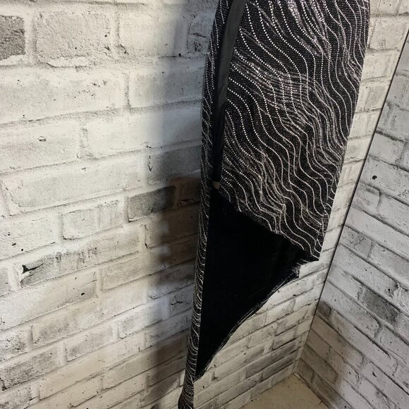 Vintage 90s Y2K One Shoulder Asymmetric High Low Hem Metallic Maxi Dress - Picture 6 of 16